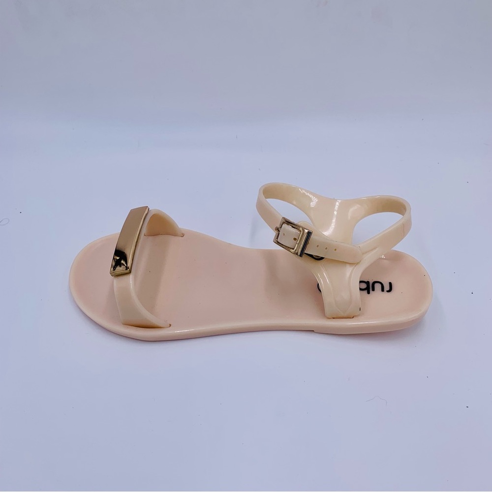 Rubi shoes Nude Jelly sandals NWT new with tags metal detail women size EU 35